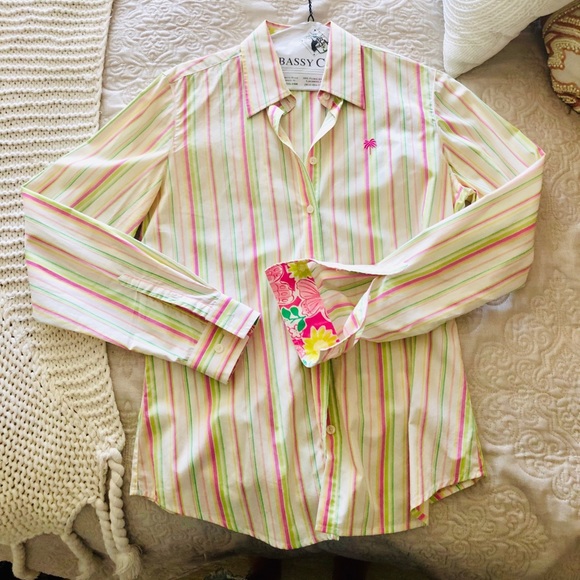 Lily Pulitzer colorful stripe buttondown shirt - Picture 2 of 3
